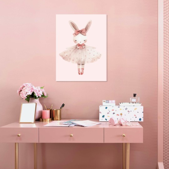 Παιδικός πίνακας σε καμβά Κουνελάκι μπαλαρίνα 117000 Παιδικός πίνακας σε καμβά Κουνελάκι μπαλαρίνα 117000