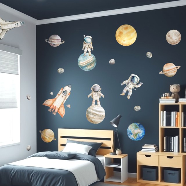 Αυτοκόλλητο παιδικό - Αστροναύτες και πλανήτες 1278225