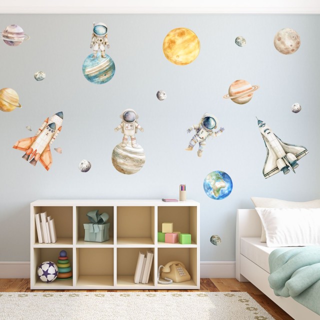 Αυτοκόλλητο παιδικό - Αστροναύτες και πλανήτες 1278225
