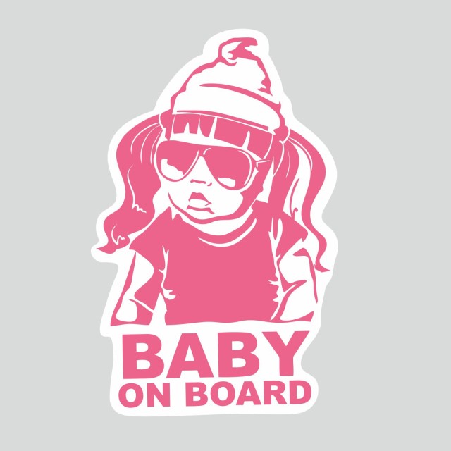 Αυτοκόλλητο αυτοκινήτου Baby girl on board 20082