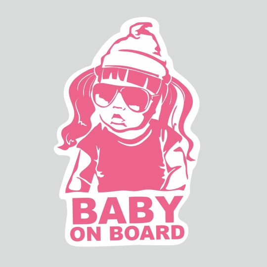 Αυτοκόλλητο αυτοκινήτου Baby girl on board 20082