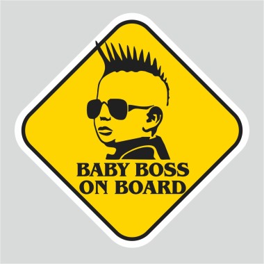 Αυτοκόλλητο αυτοκινήτου Baby Boss on board 20086 2