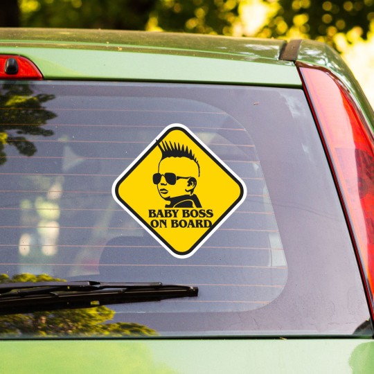 Αυτοκόλλητο αυτοκινήτου Baby Boss on board 20086 Αυτοκόλλητο αυτοκινήτου Baby Boss on board 20086