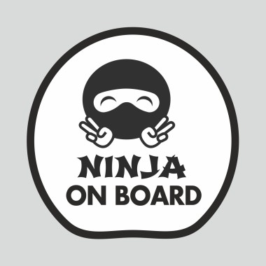 Αυτοκόλλητο αυτοκινήτου Baby Ninja on board 20082 2
