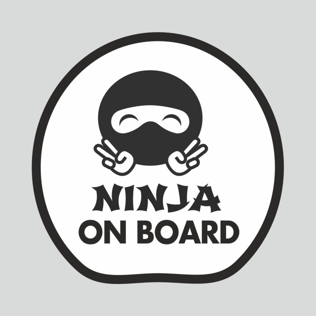 Αυτοκόλλητο αυτοκινήτου Baby Ninja on board 20082