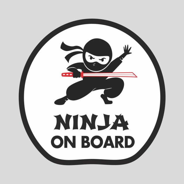 Αυτοκόλλητα αυτοκινητου baby Ninja on board