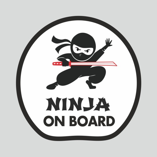 Αυτοκόλλητα αυτοκινητου baby Ninja on board