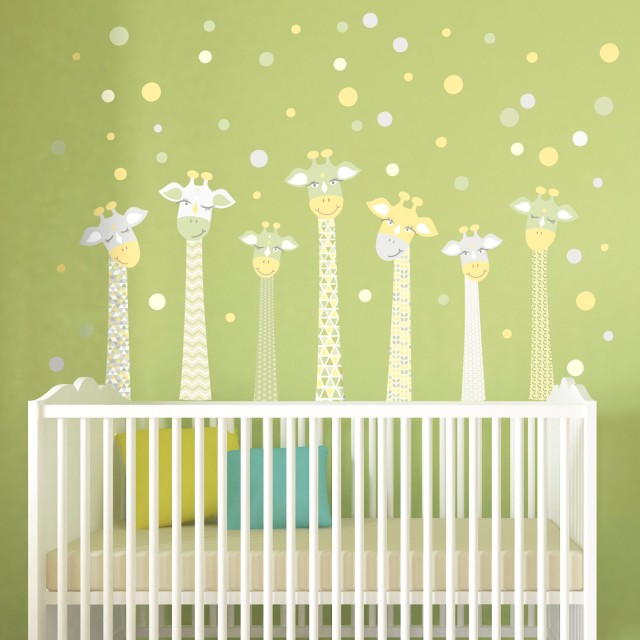 Αυτοκόλλητα τοίχου παιδικά Χαριτωμένες Καμηλοπαρδάλεις 1278777