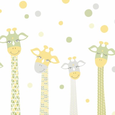 Αυτοκόλλητα τοίχου παιδικά Χαριτωμένες Καμηλοπαρδάλεις 1278777 2