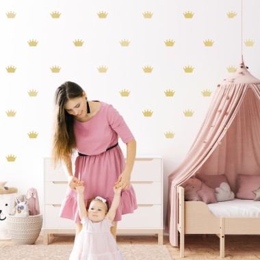 Σετ Παιδικά Αυτοκόλλητα τοίχου κορώνες πριγκίπισσας 1278741 2