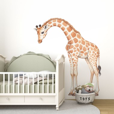 Αυτοκόλλητο τοίχου παιδικό - Καμηλοπάρδαλη φύλακας άγγελος 1278754 2
