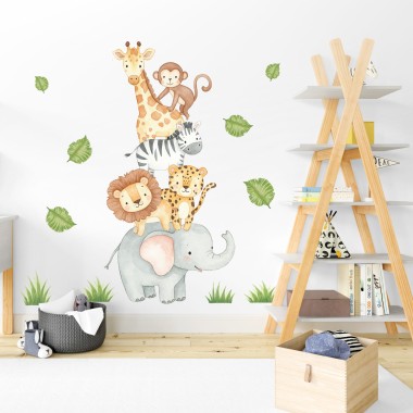 Αυτοκόλλητα τοίχου παιδικά Ζωάκια Σαφάρι 2