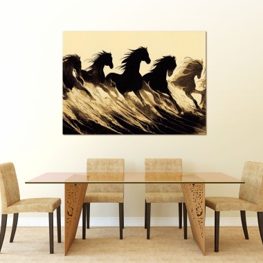 Πίνακας abstract  Άλογα που τρέχουν 2