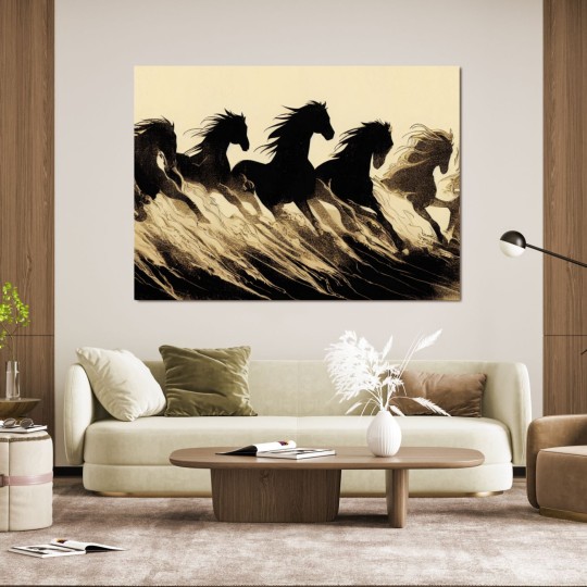 Πίνακας abstract  Άλογα που τρέχουν