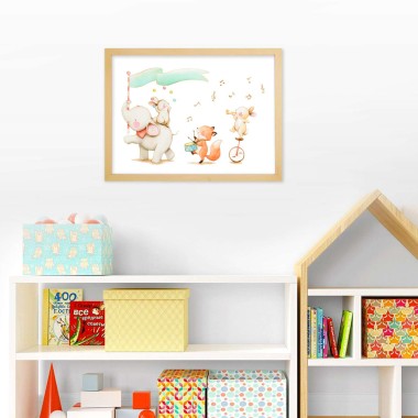 Παιδική αφίσα Ορχήστρα με ζωάκια 3020 2