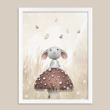 Παιδική αφίσα Ποντικάκι με μανιτάρι 3002