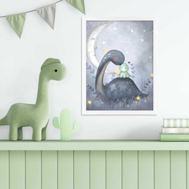 Παιδική αφίσα Δεινόσαυρος με φεγγάρι 3002 2