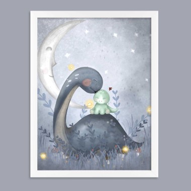 Παιδική αφίσα Δεινόσαυρος με φεγγάρι 3002