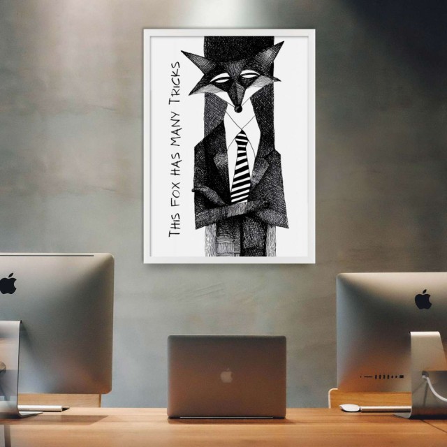 Χιουμοριστική Αφίσα με πονηρή αλεπού 5018