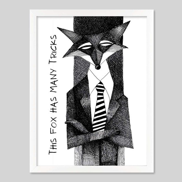 Χιουμοριστική Αφίσα με πονηρή αλεπού 5018