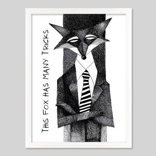 Χιουμοριστική Αφίσα με πονηρή αλεπού 5018