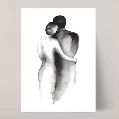 Διακοσμητική Αφίσα Ζευγάρι αγκαλιασμένο 9017 έρωτας, αγκαλιά