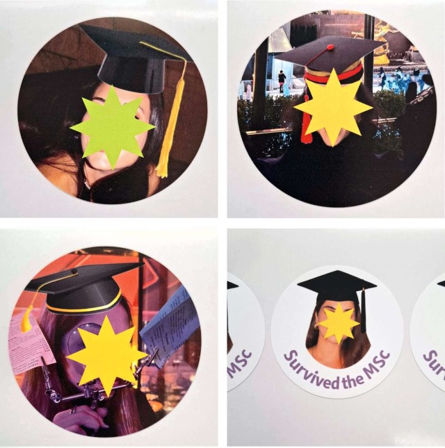 Αυτοκόλλητες ετικέτες αποφοίτησης στρογγυλές με δική σας φωτογραφία 71011