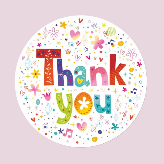 Αυτοκόλλητες ετικέτες Thank you 51020